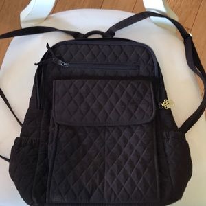 Vera Bradley brown quilted backpack